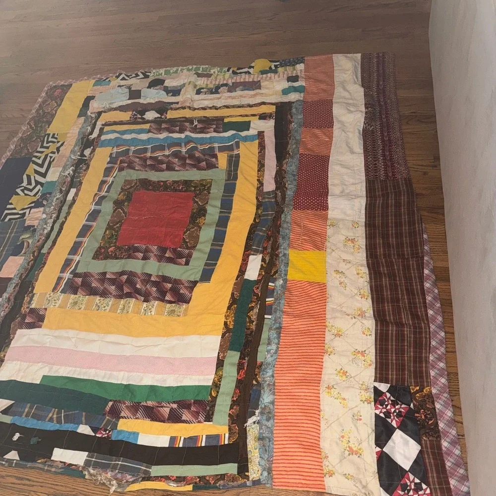 2.f vintage handmade quilt